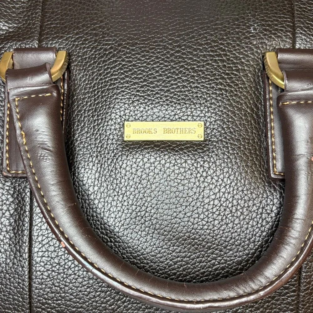 Brooks Brothers Leather Briefcase / Laptop Bag